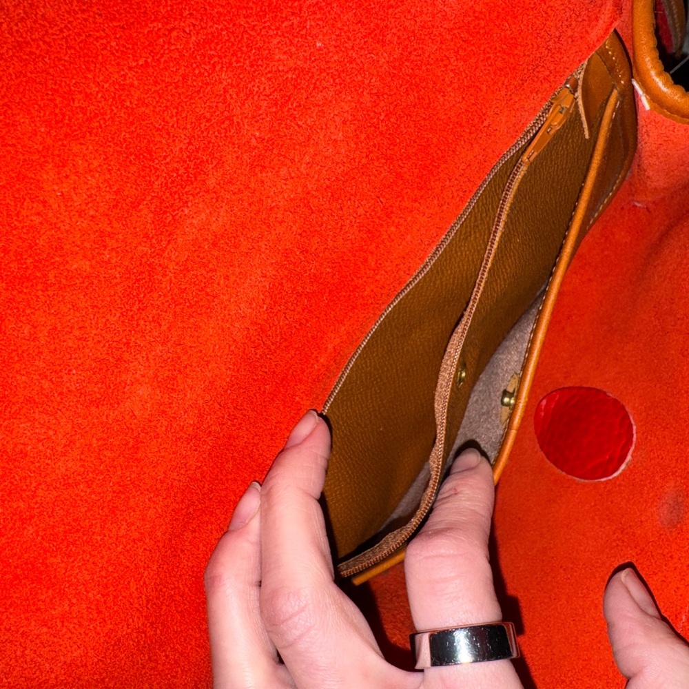 Dooney & Bourke Vintage Red All Weather Leather Crossbody Bag USA Made Pebbled - Picture 7 of 10